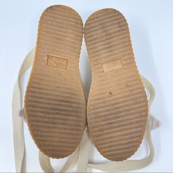 Fenty Puma Creeper Bow Tie Lace Up Espadrilles - Picture 10 of 12